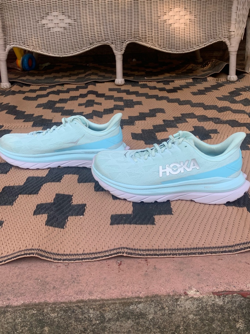 HOKA women  Mint Blue Lightweight Running Sneakers